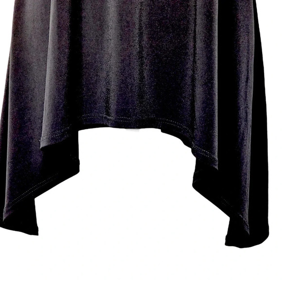 Clara Sun Woo Womens Cold Shoulder Mock Turtle Neck Stretch Blouse Size XS Black - Picture 4 of 11